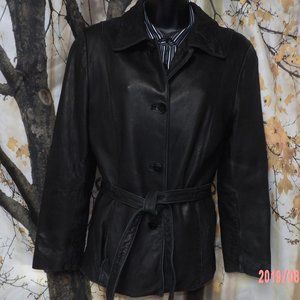 Lobi black leather jacket